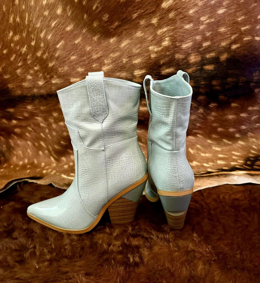 Powder blue cowgirl boots
