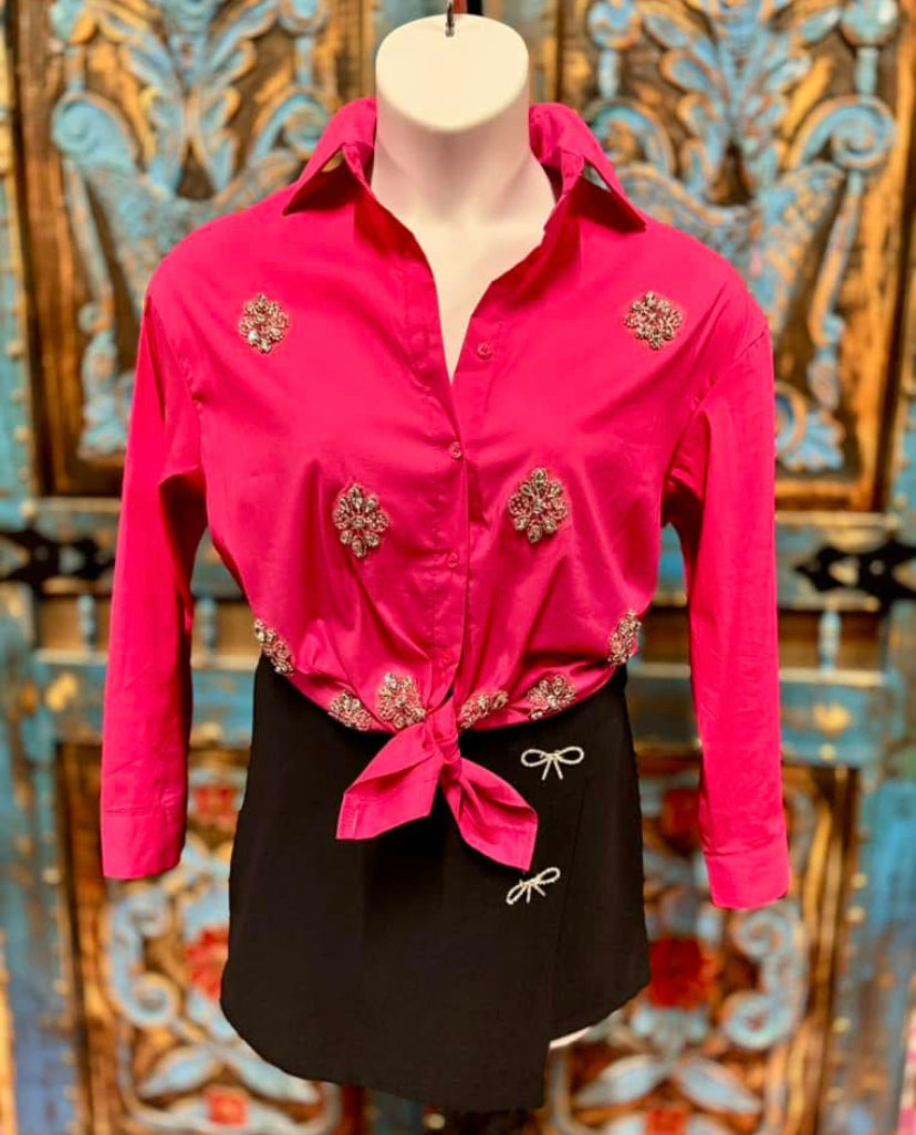 Pink Bling Blouse