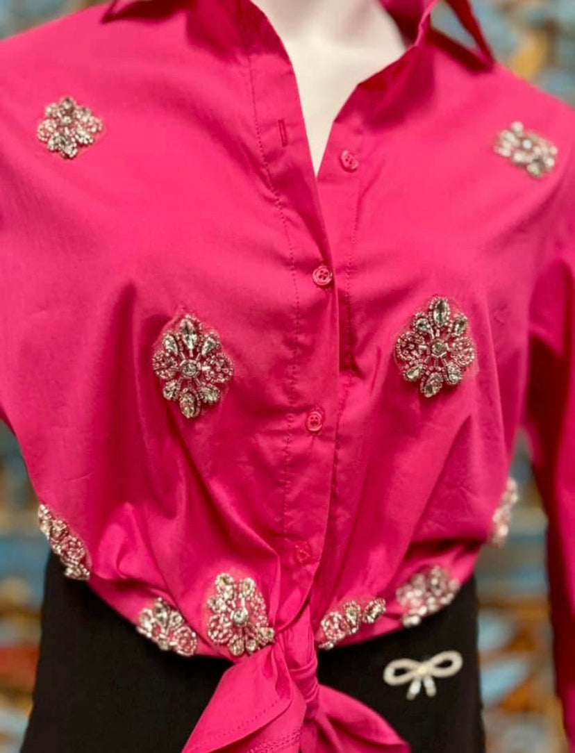 Pink Bling Blouse