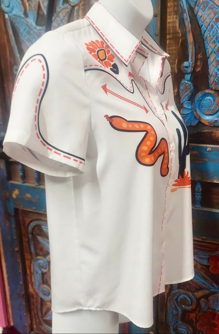 Cactus Western Themed Blouse