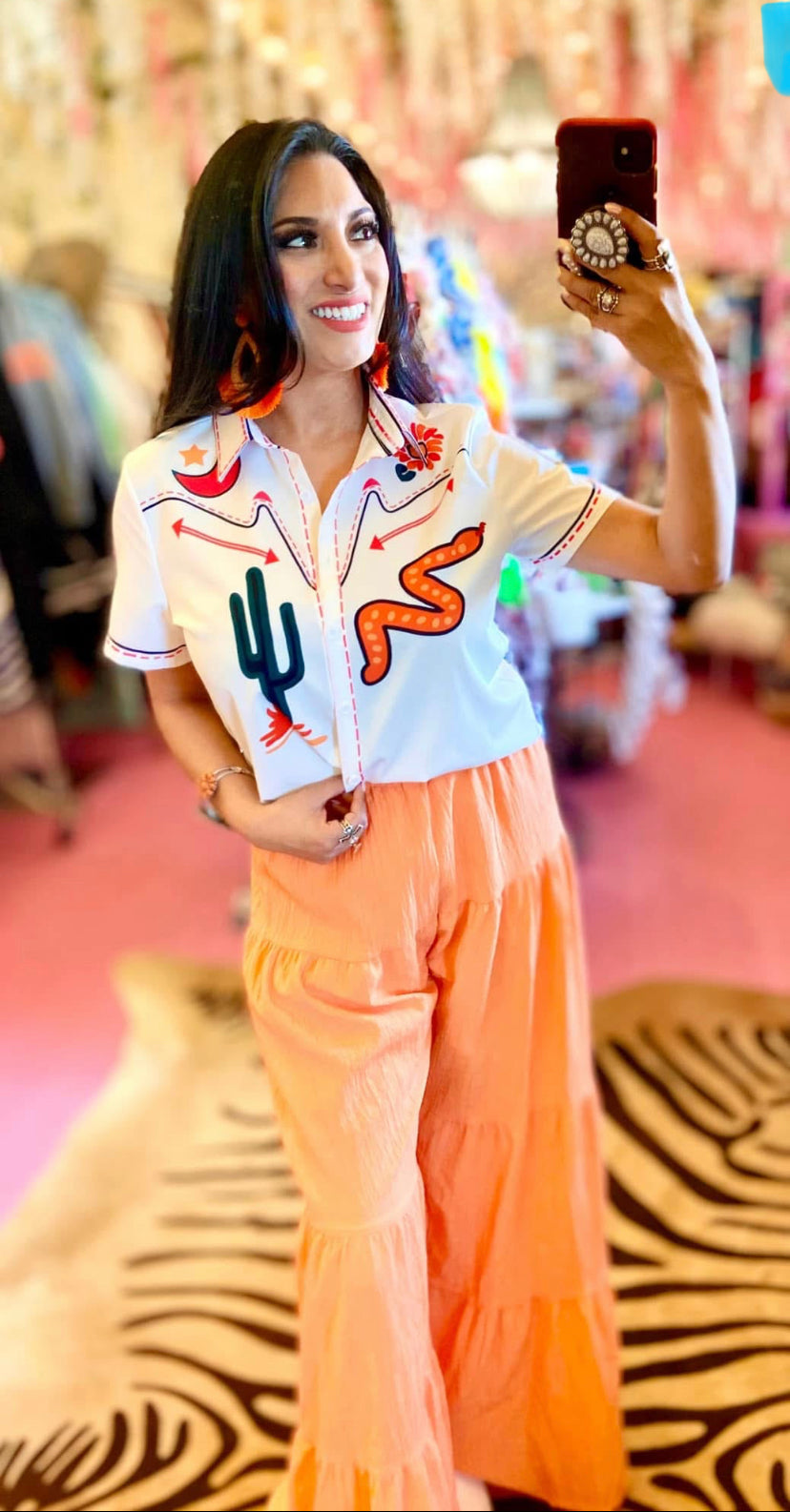 Cactus Western Themed Blouse