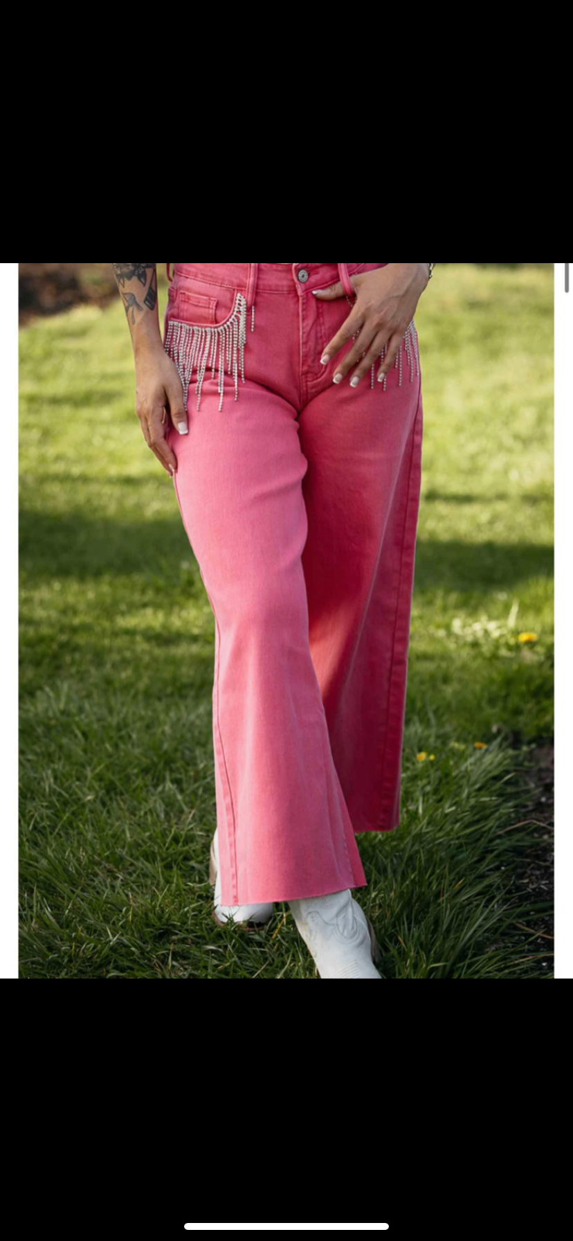 Lucky & Blessed Pink bling bottoms