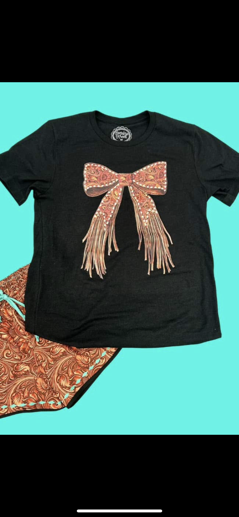 Sterling Kreek Tooled Bow Tee