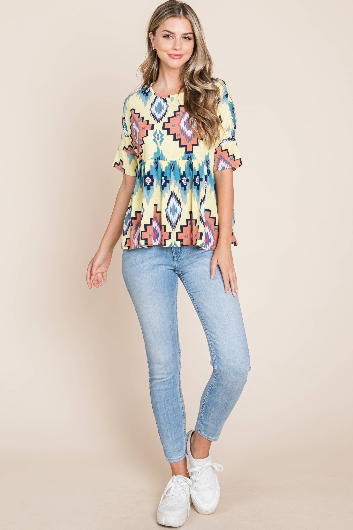 Aztec Print Top - small and medium available