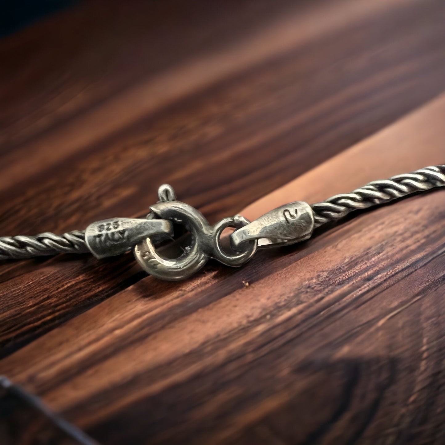 Oxidized 16 inch Sterling rope chain - 1.35 mm