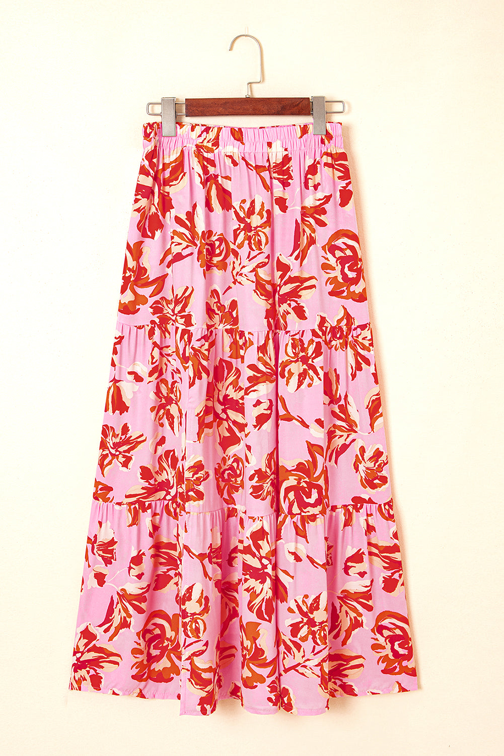Floral Tiered Bohemian Maxi Skirt