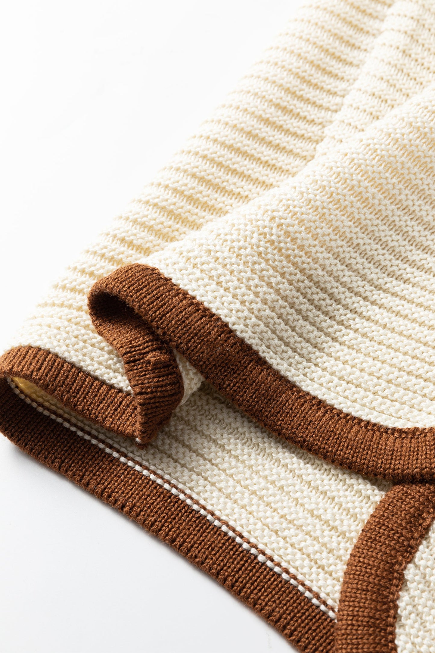 Front Tie Ribbed Knit Sweater Vest