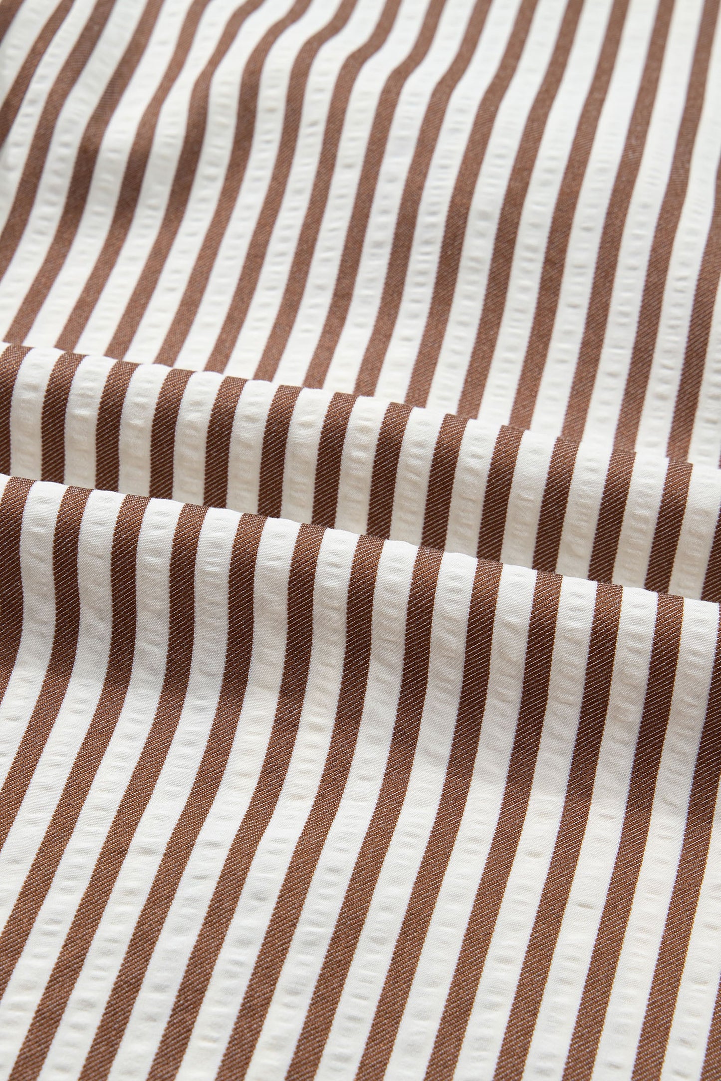 Stripe Knot Waist Sleeve Button Down Dress