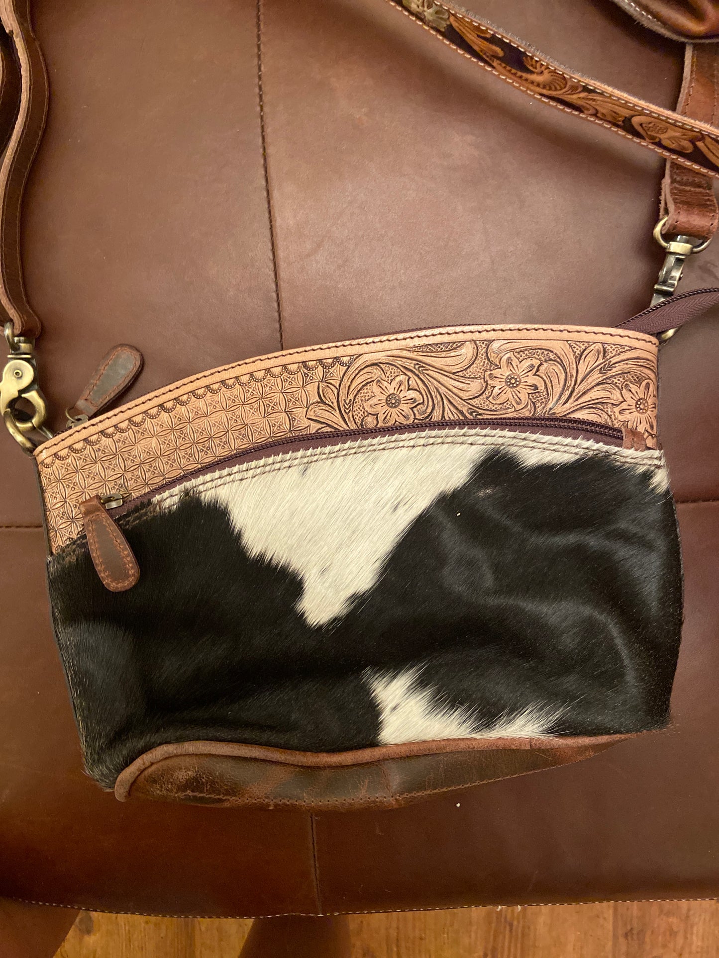 Cowhide tool crossbody