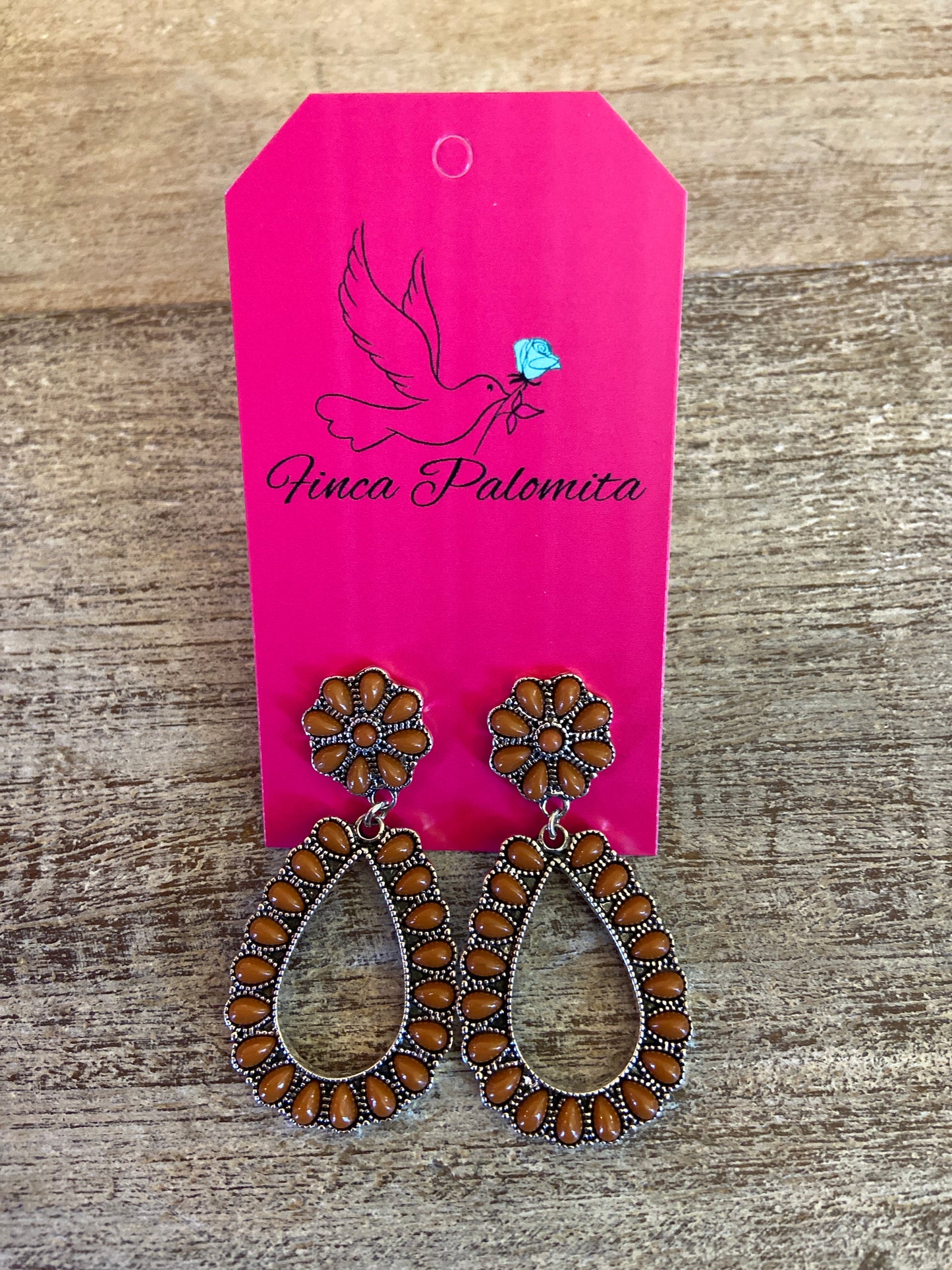 Burnt orange earrings