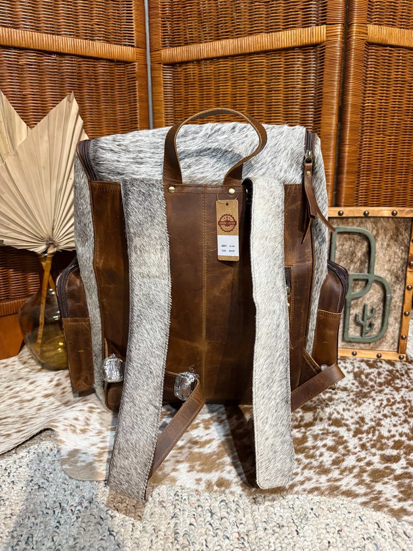 Evangeline Cowhide Backpack #72