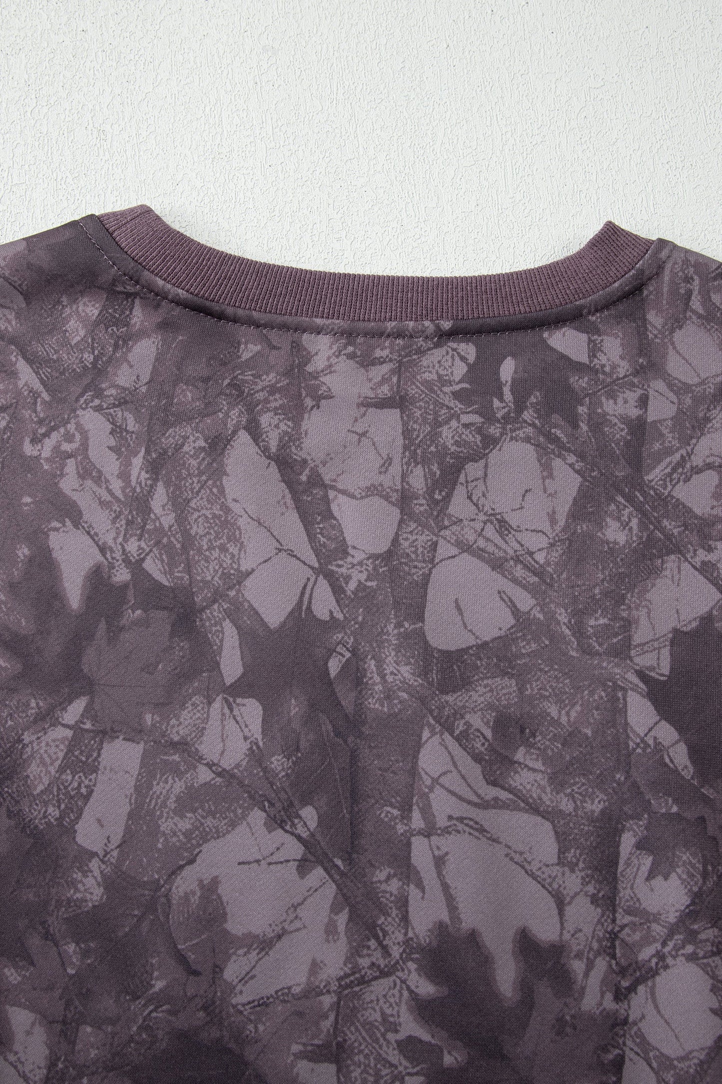 Abstract Camo Pullover & Drawstring Shorts Set