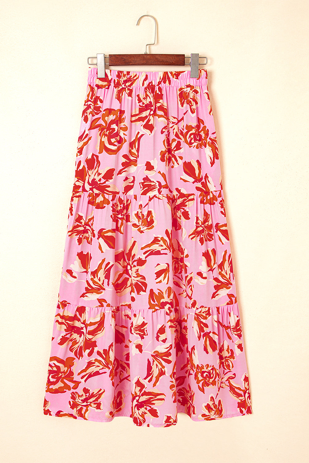 Floral Tiered Bohemian Maxi Skirt