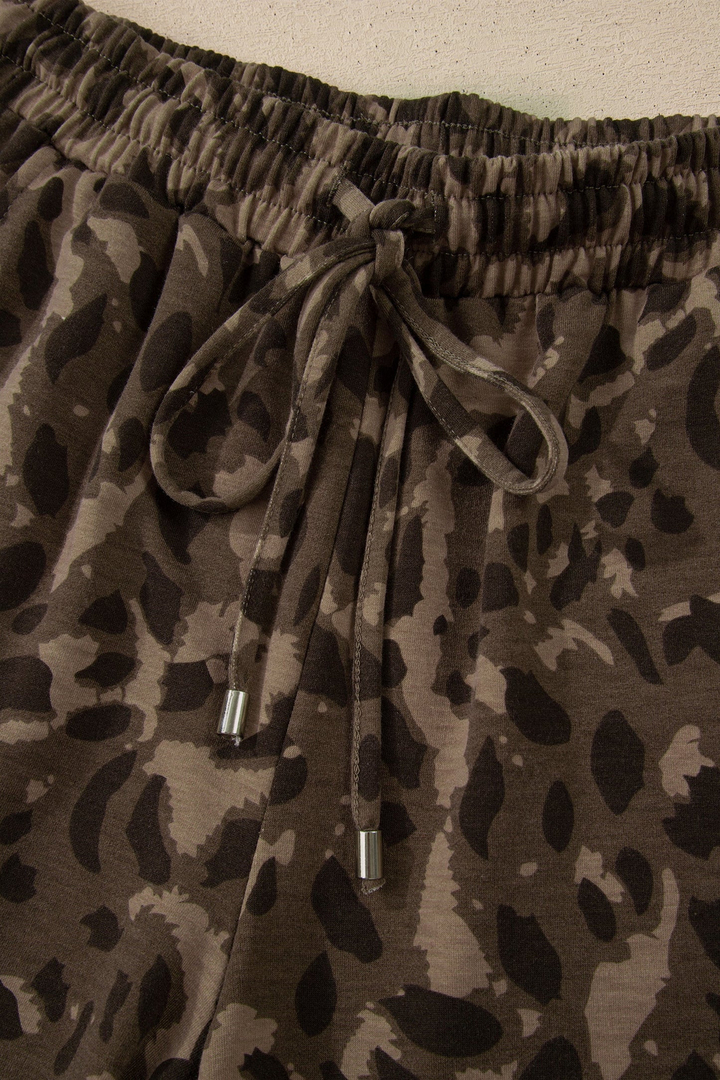 Leopard Patchwork Pullover and Drawstring Pant Set
