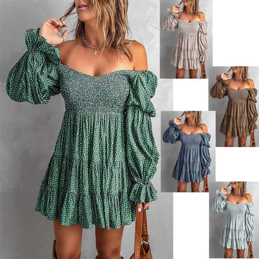 Flirty Puff Sleeve A-Line Dress | Spring & Summer Strapless Dress