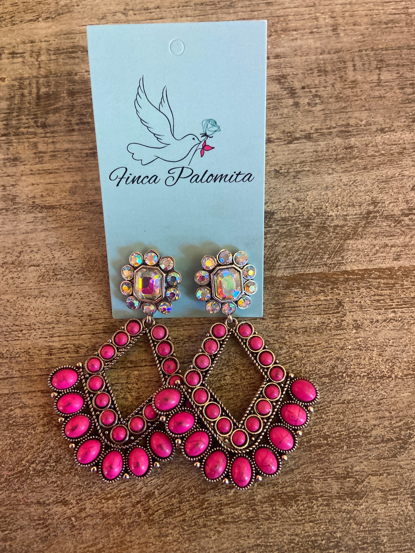 Pink earrings