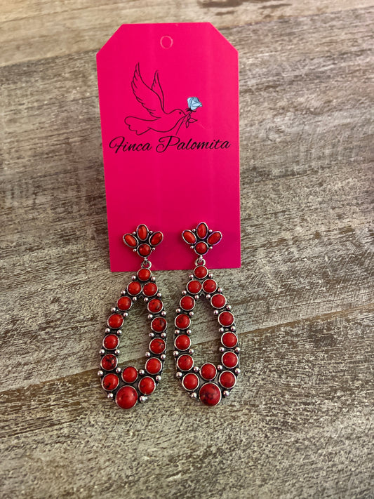 Red earrings