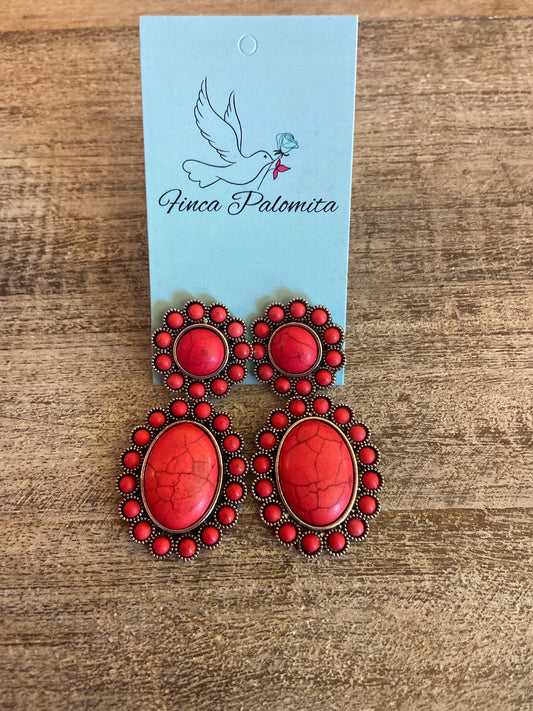 Red earrings