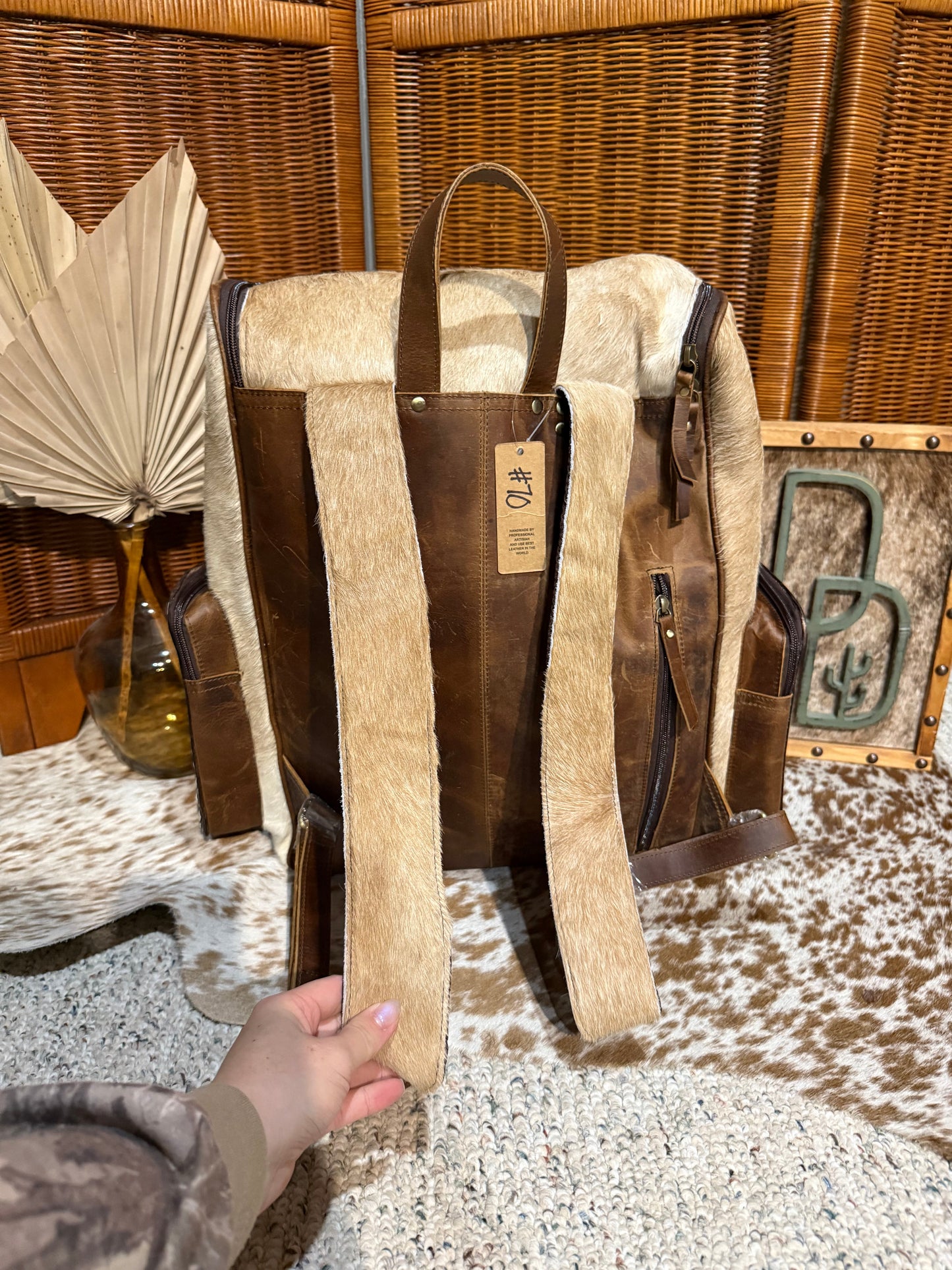Evangeline Cowhide Backpack #70