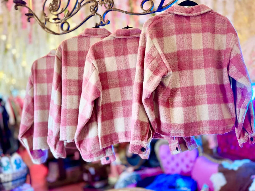 Pink and White Shacket