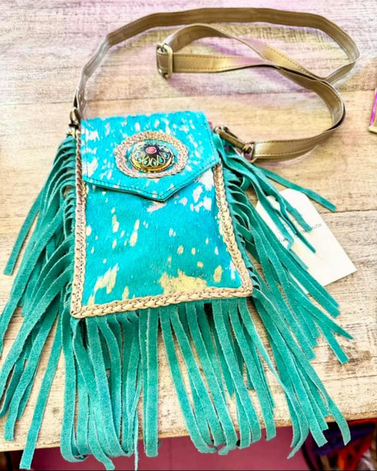 Western fringe crossbody