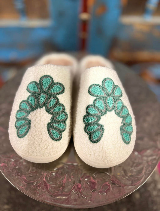 Squash blossom slippers