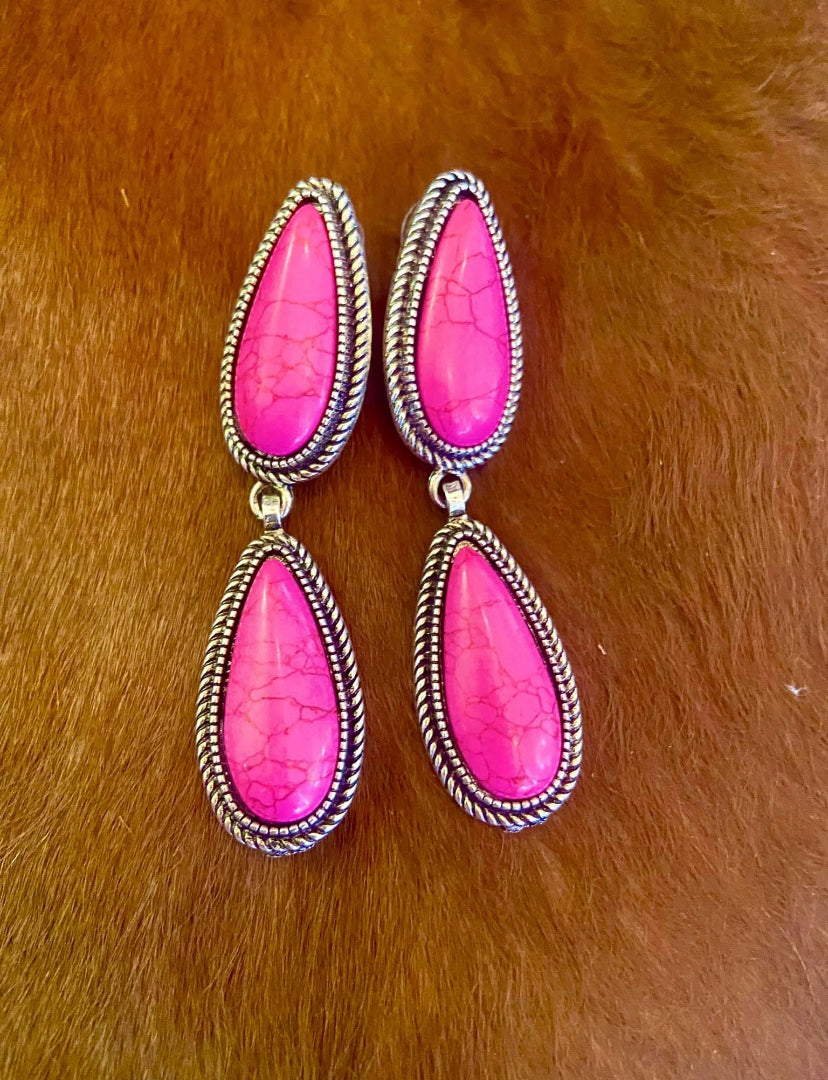 Pink earrings