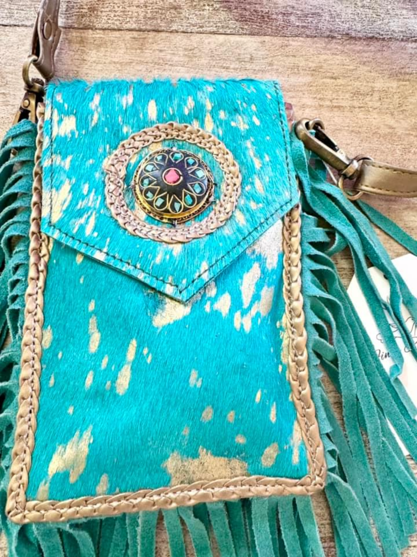 Western fringe crossbody