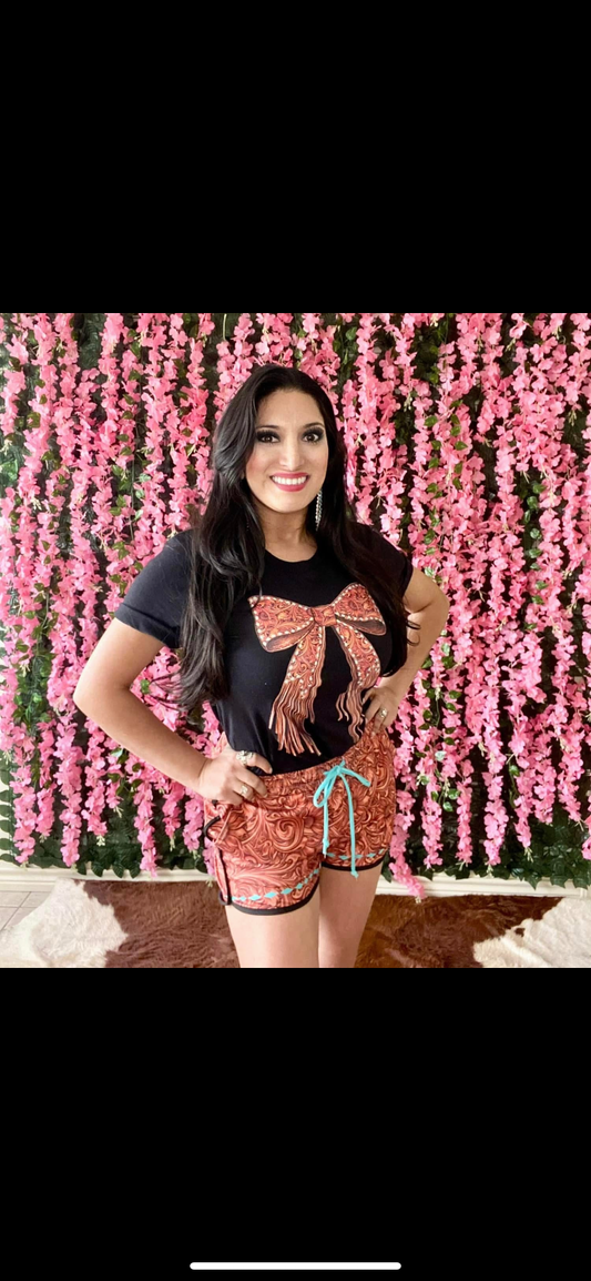 Sterling Kreek Tooled Bow Tee