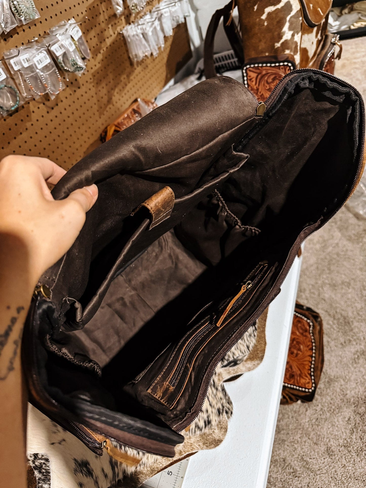 Evangeline Cowhide Backpack #83