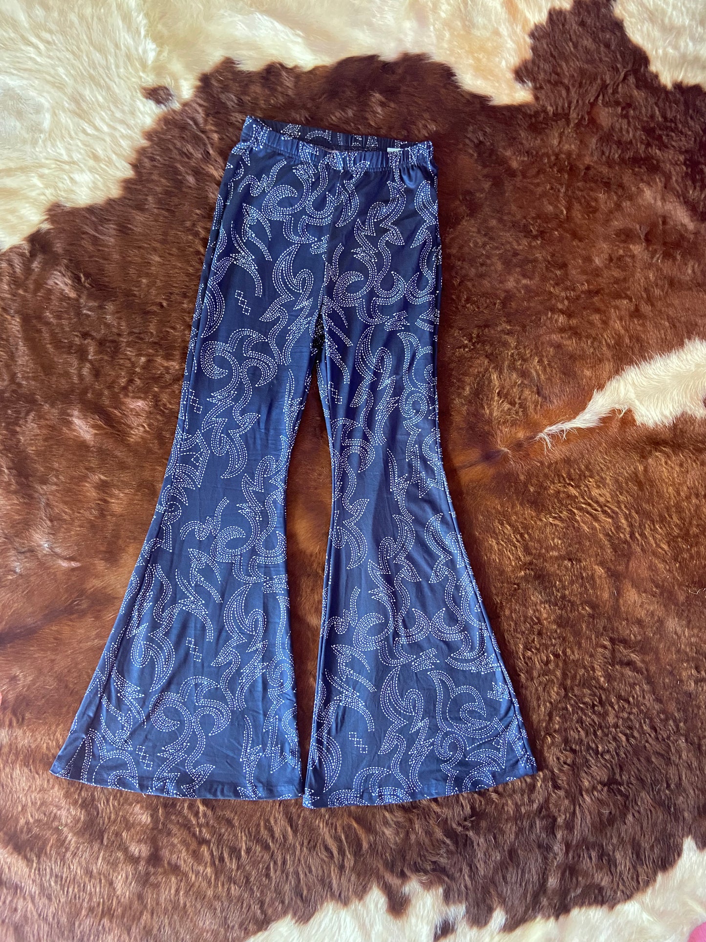 Western print palazzo pants