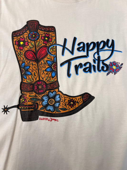 Happy Trails Boot T-shirt - small remains