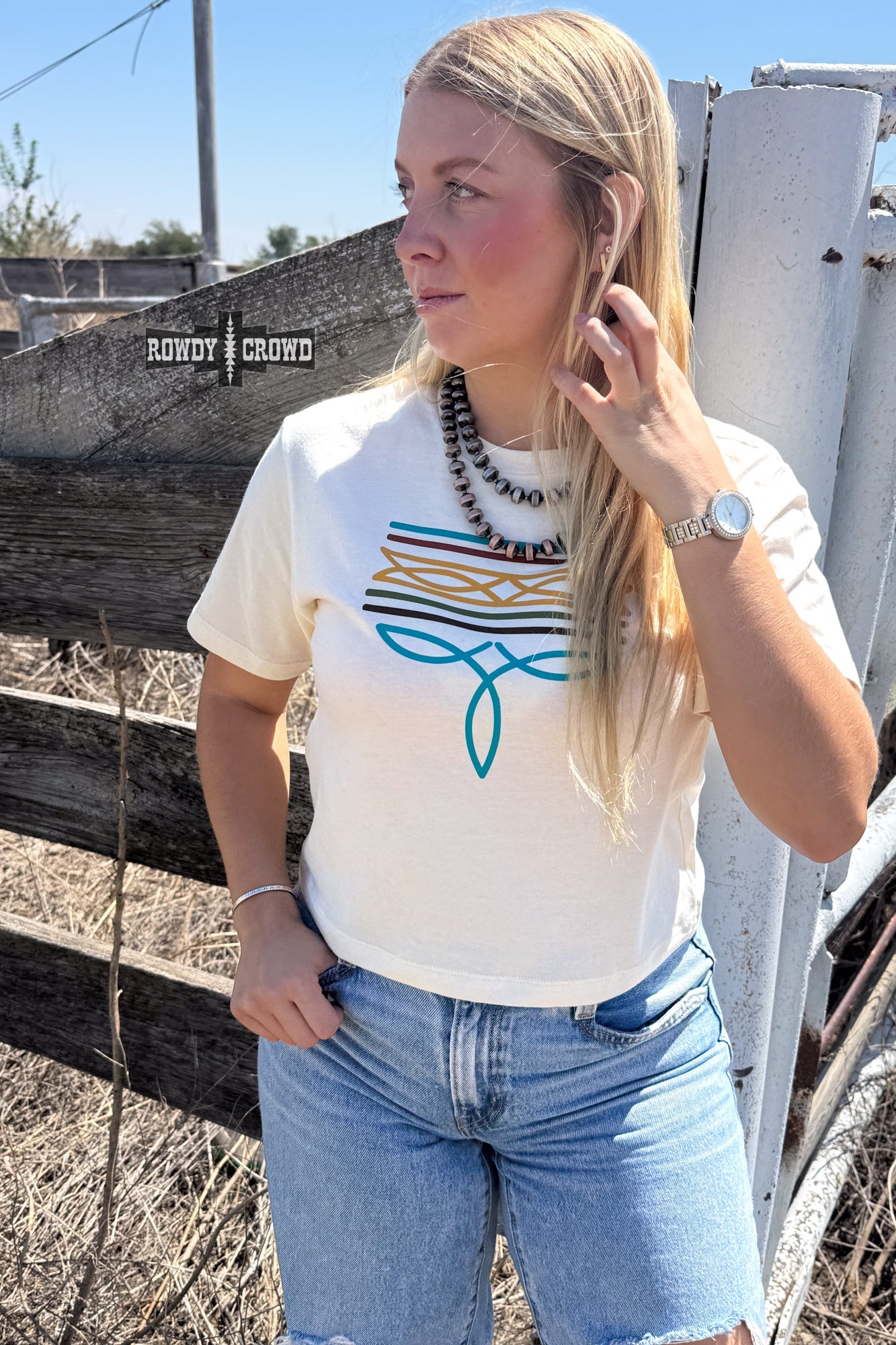 Bonfire Boot Stitch Boxy Tee