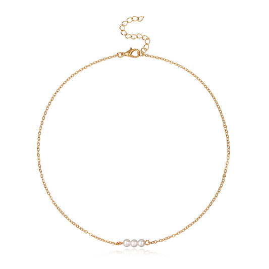 Tiny Pearl Chain Necklace