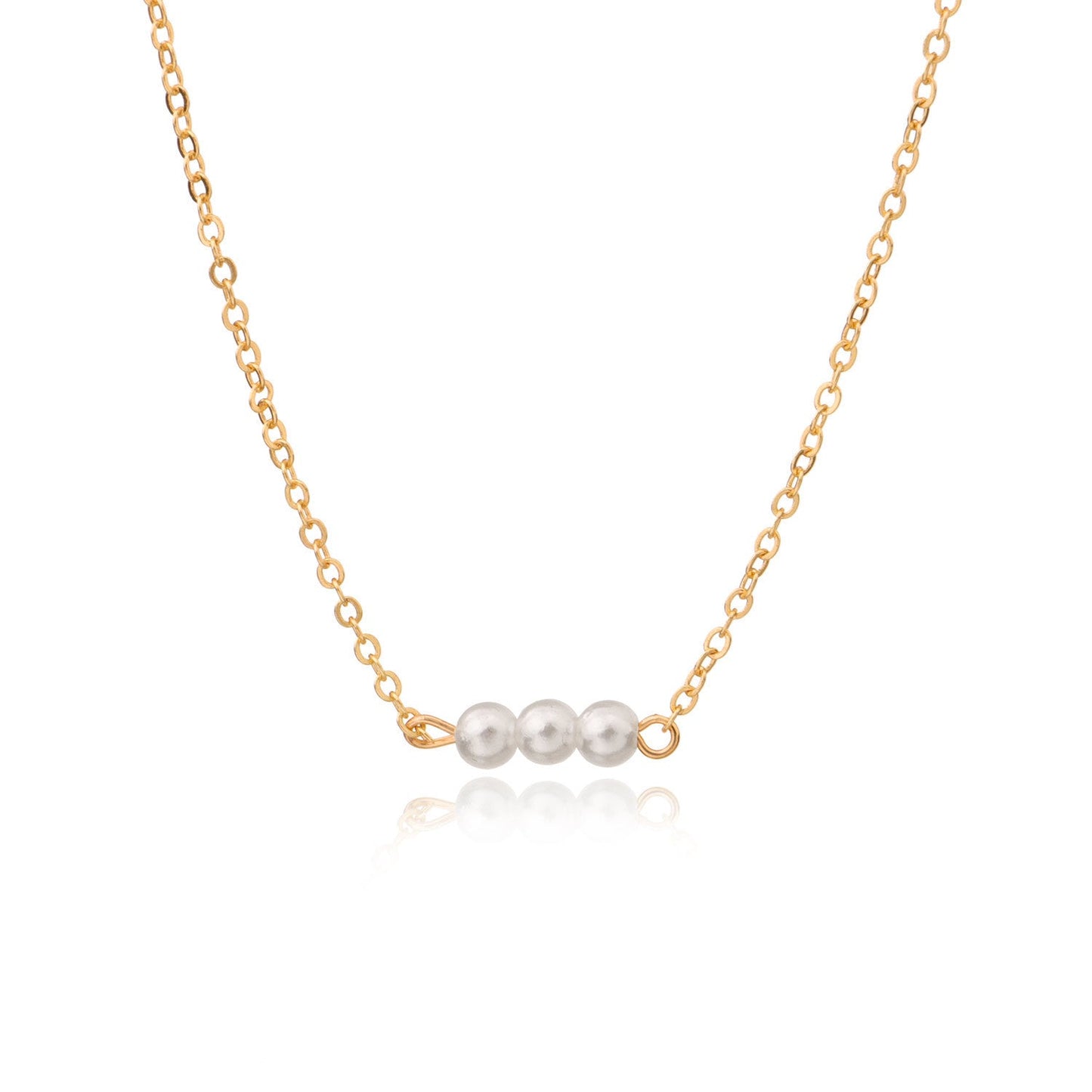 Tiny Pearl Chain Necklace