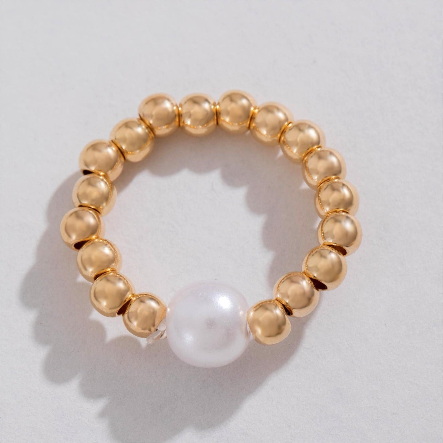 Elastic Pearl Seed Bead Rings