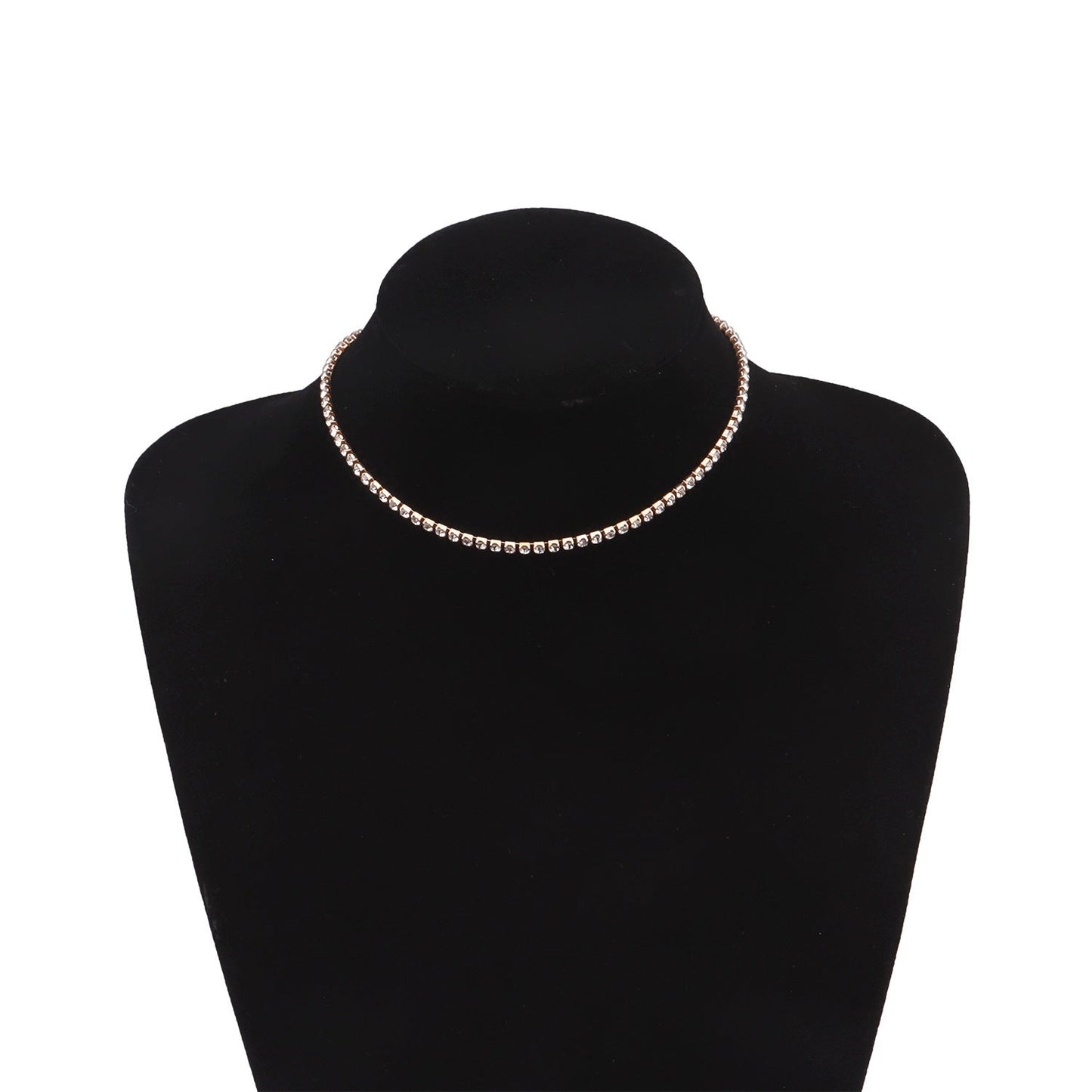 Dainty Rhinestone Tennis Chain Necklace