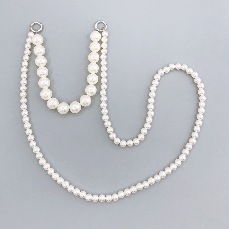 Phone Lanyard Long Crossbody Necklace Chain Pearl Straps Keychain