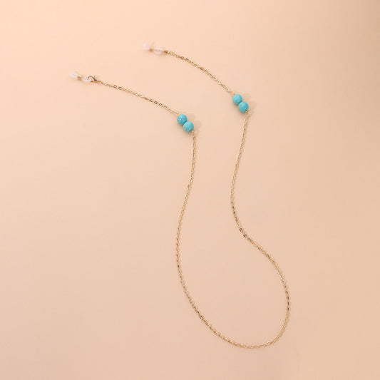 Turquoise Bead Glasses Chain