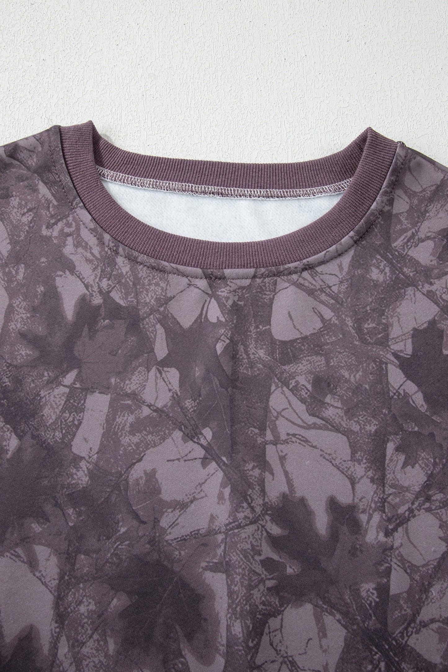 Abstract Camo Pullover & Drawstring Shorts Set