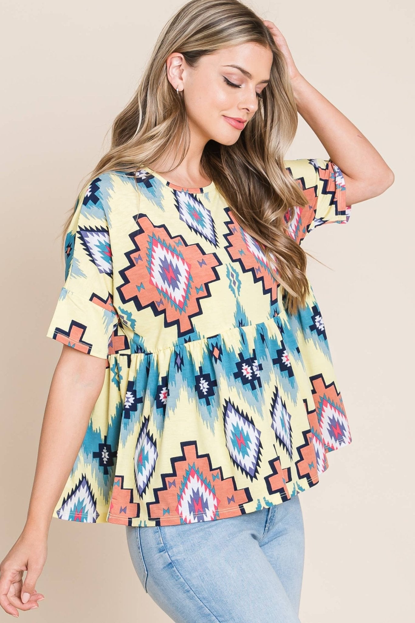 Aztec Print Top - small and medium available