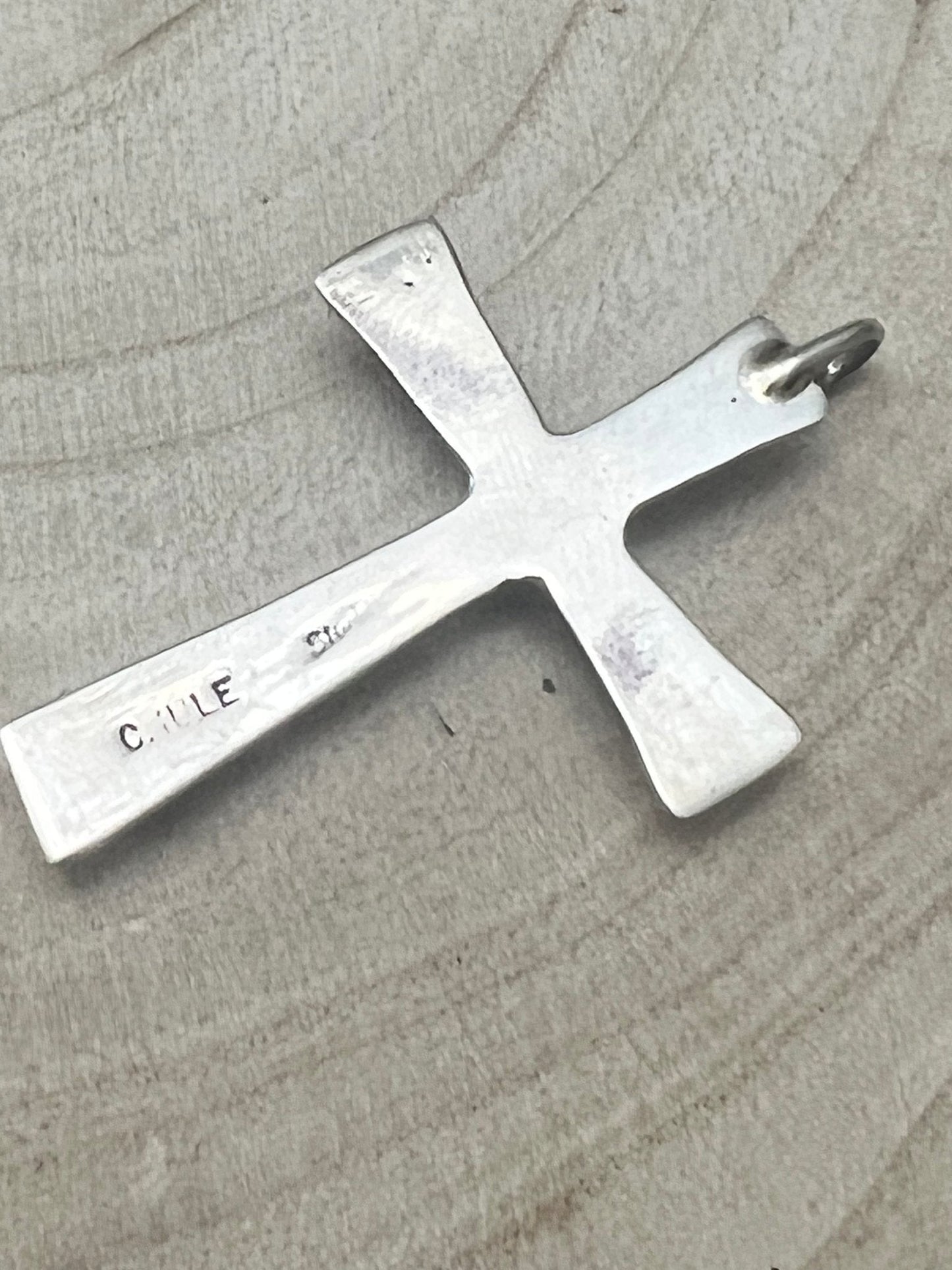 C. Iule Zuni Handmade Turquoise Cross Pendant