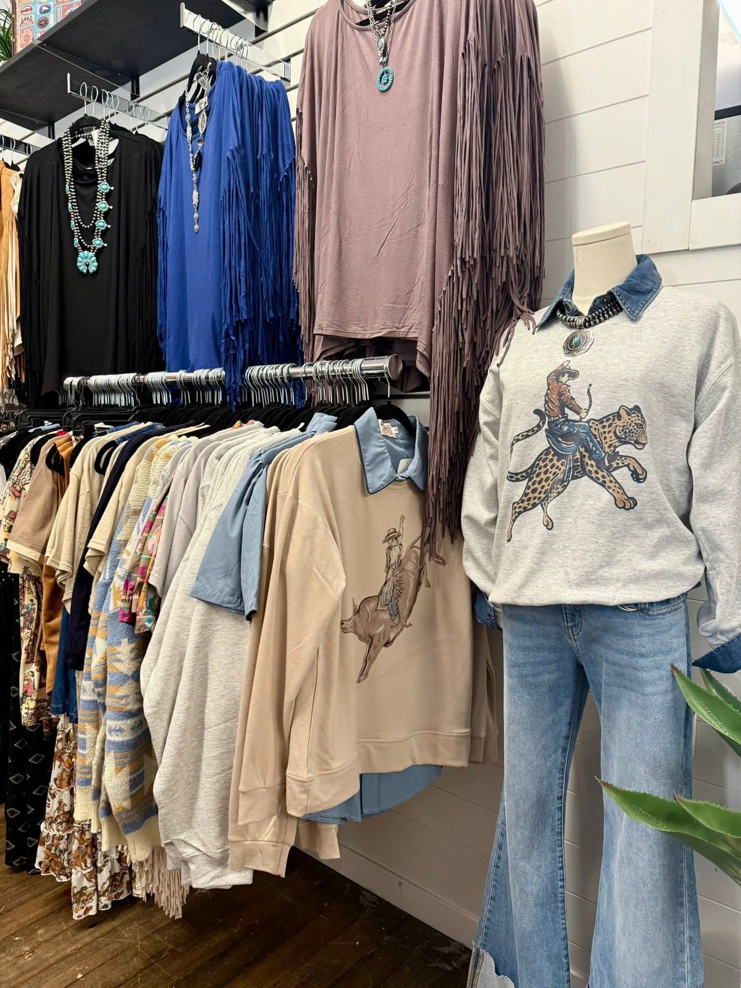 Cowboy Cheetah Crewneck Sweatshirt