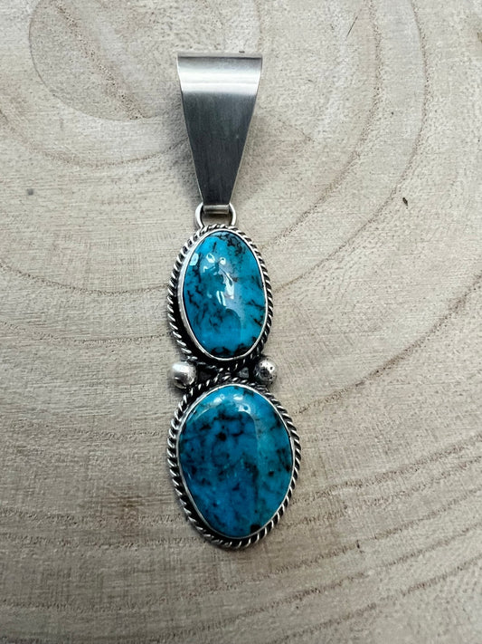 Eugene Gruber Turquoise & Sterling Silver Pendant