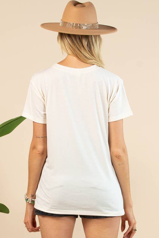 Maggie Western Elements Checker Graphic Relaxed fit T-shirt