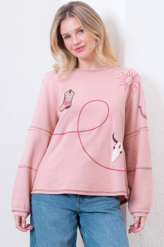 Outlaw Embroidered Top