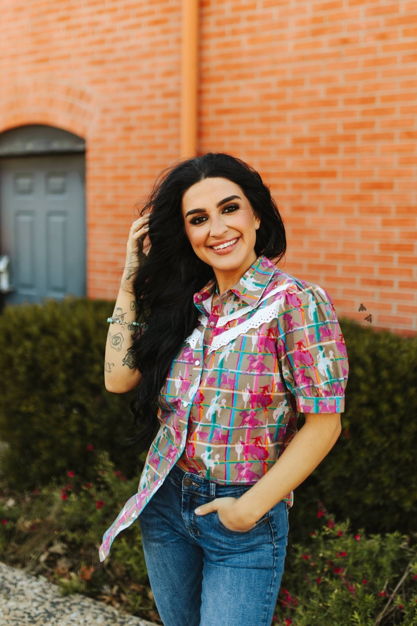 Plaid Posse Top