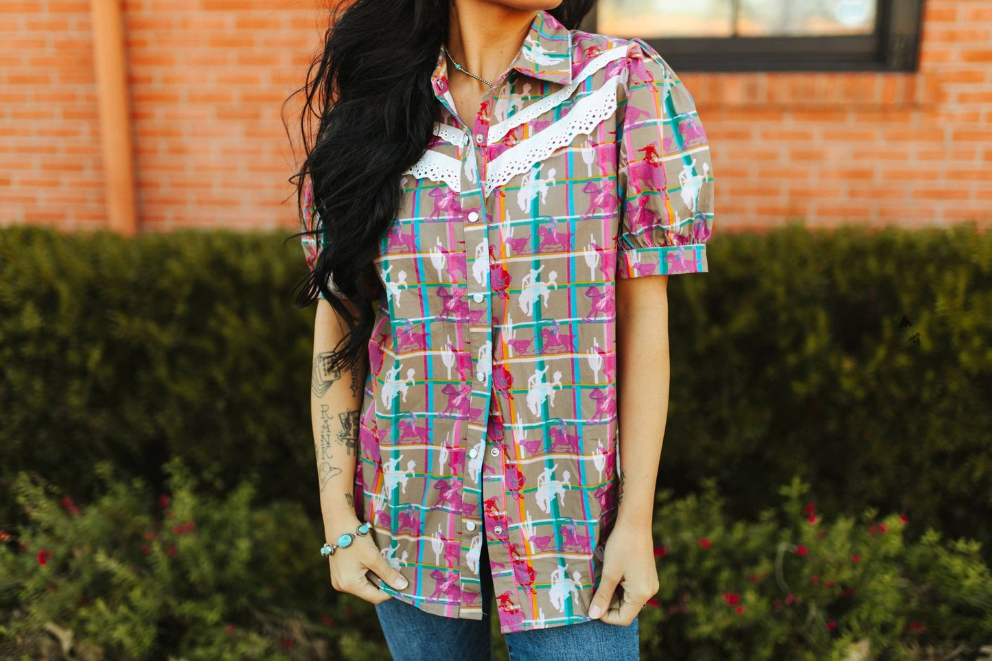 Plaid Posse Top