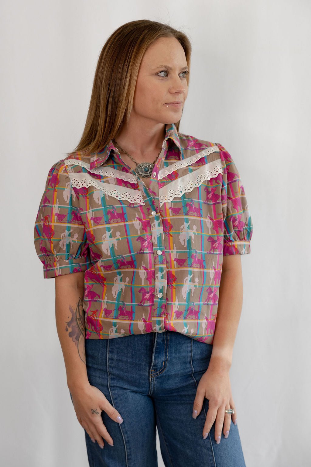Plaid Posse Top