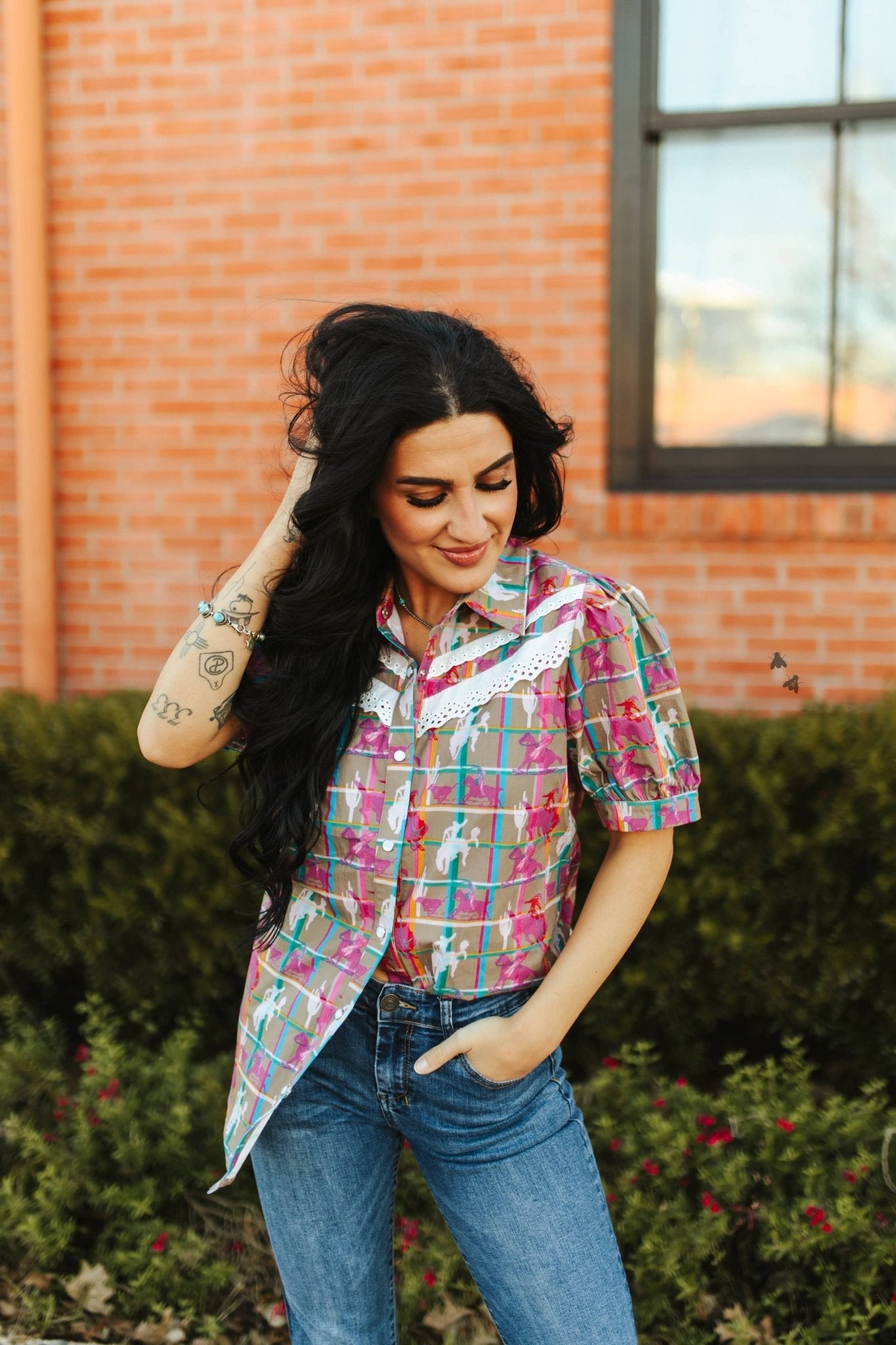 Plaid Posse Top